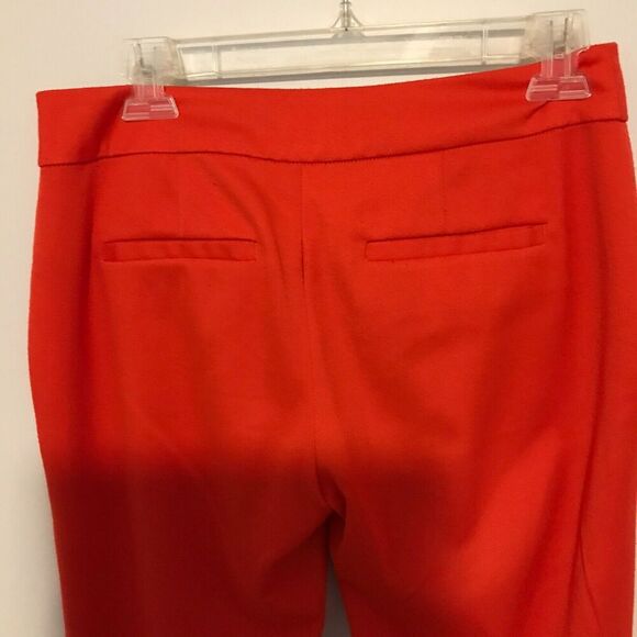 Anthropologie Leifsdottir Orange Cropped Ankle Zipper Pants - Size 4 - Picture 4 of 13